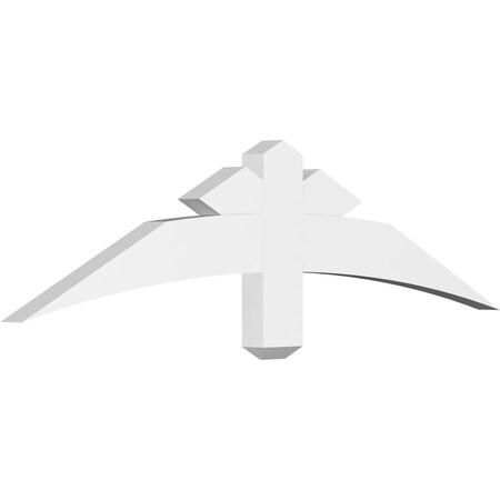 Ekena Millwork Alberta Architectural Grade PVC Gable Bracket, 48"W x 12"H x 2"D x 4"F, 6/12 Pitch GBP048X12X0204ALB00